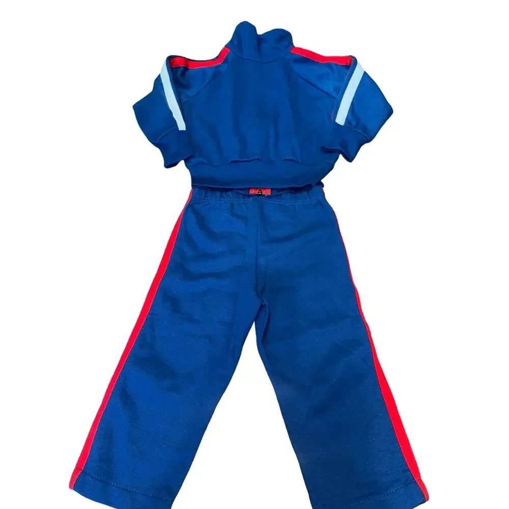 Vintage late 80s early 90s NFL New York Giants toddler tracksuit set.